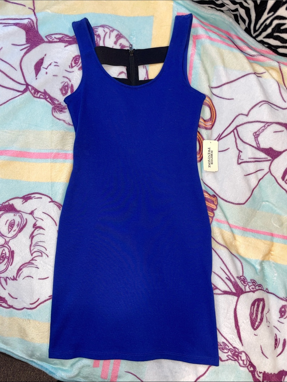 Forever 21 Sleeveless Mini Dress in Royal Blue - Small / Petite